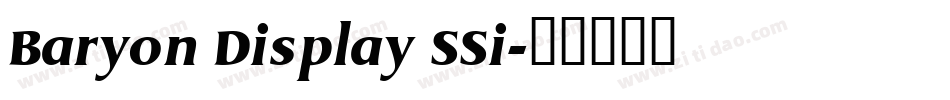 Baryon Display SSi字体转换